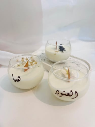 كاسات شمع بالاسم