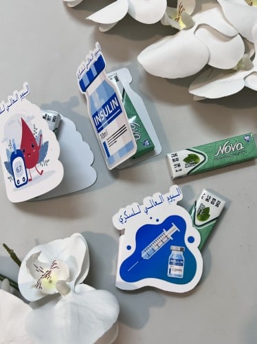 توزيعات اليوم العالمي للسكري مع علك
