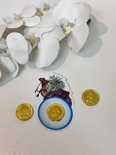 توزيعات شوكلاته ذهبية مع ثيم جمل