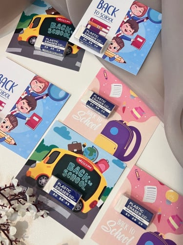 ثيم العوده الى المدرسة مع ممحاة