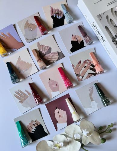 مجموعة مناكير مع ثيم 12 حبة