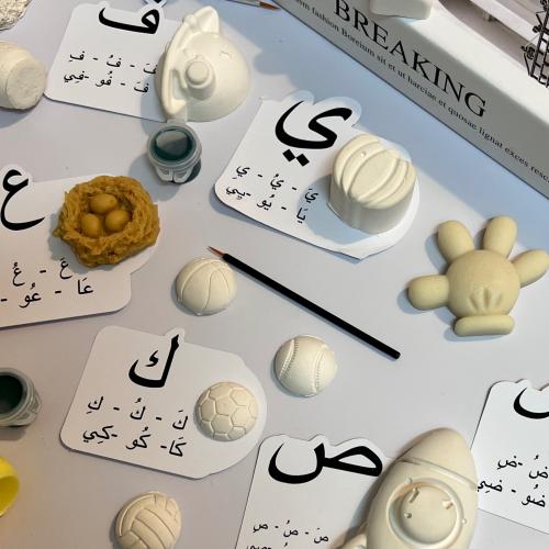 توزيعات جبس الأحرف الهجائية  على ‏ ‏أشكال