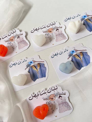 توزيعات صابون شكل قلب