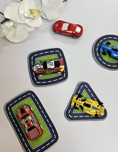 نشاط الاشكال الهندسية مع سيارة