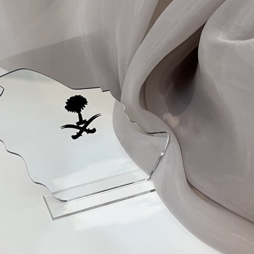 استاند مرايا خريطة المملكة مع عبارة