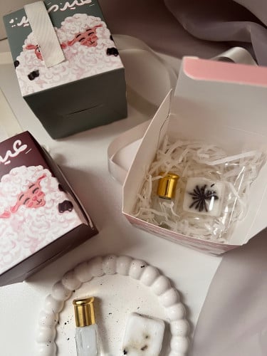 توزيعات العيد مسك مع صابون