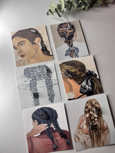 ثيم مع اكسسوار حلقة شعر فضي