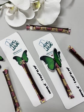 ثيم فراشة مع شوكلاته