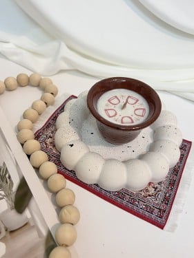 شمعه فنجان التأسيس مع استكر