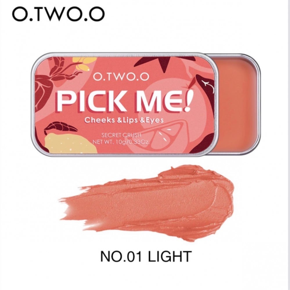 بلاشر وظلال عيون وروج 3*1 كريمي من او تو او O.TWO.O