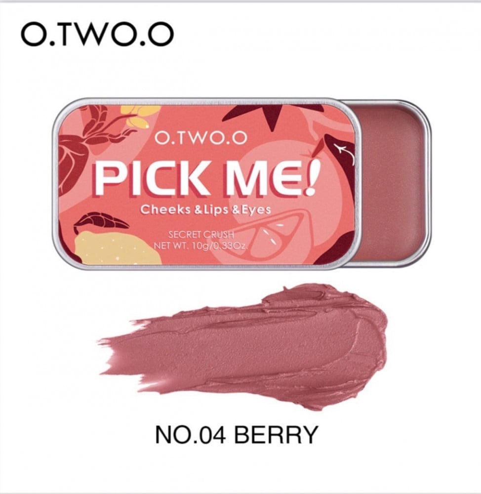 بلاشر وظلال عيون وروج 3*1 كريمي من او تو او O.TWO.O