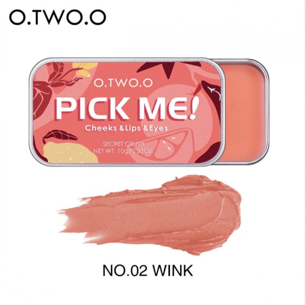 بلاشر وظلال عيون وروج 3*1 كريمي من او تو او O.TWO.O