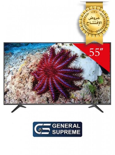 شاشة جنرال سوبريم 55 بوصه، سمارت 4K-UHD - GSA554KC