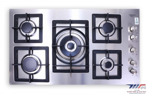 سطح 5 عين غاز مفاتيح جانبية 90 سم Kitchen Line