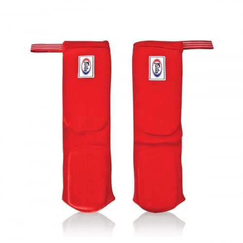 Elastic Shin Pads-Red/One Size