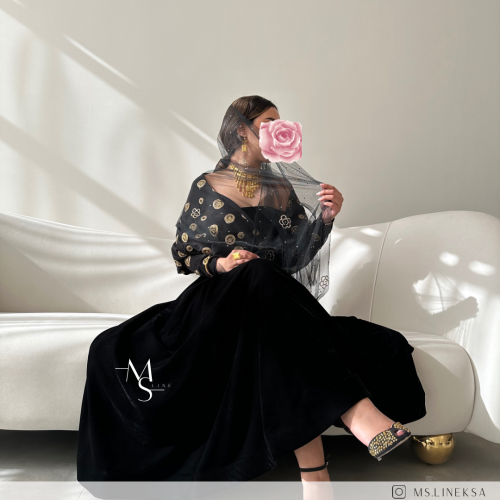 جلابية زري أسود