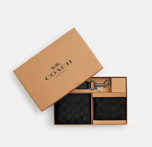 محفظة كوتش كوتش Boxed 3 In 1 Wallet Gift Set In Si...