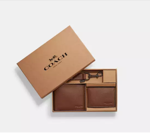 محفظة كوتش كوتش Boxed 3 In 1 Wallet Gift Set In Si...