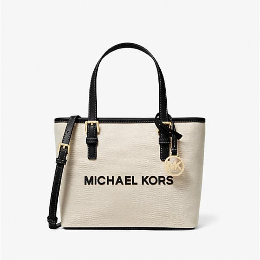Jet Set Travel Extra-Small Canvas Top-Zip Tote Bag مايكل كروس