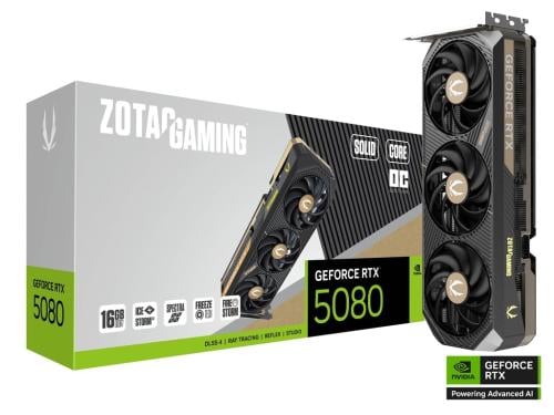 ZOTAC GAMING RTX 5080 SOLID ( OC - 16GB - GDDR7) ك...