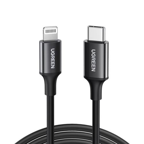 سلك شاحن 60 واط يوجرين من USB-C إلى آيفون بطول 2 م...