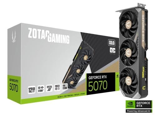 ZOTAC GAMING RTX 5070 SOLID OC 12GB كرت شاشه