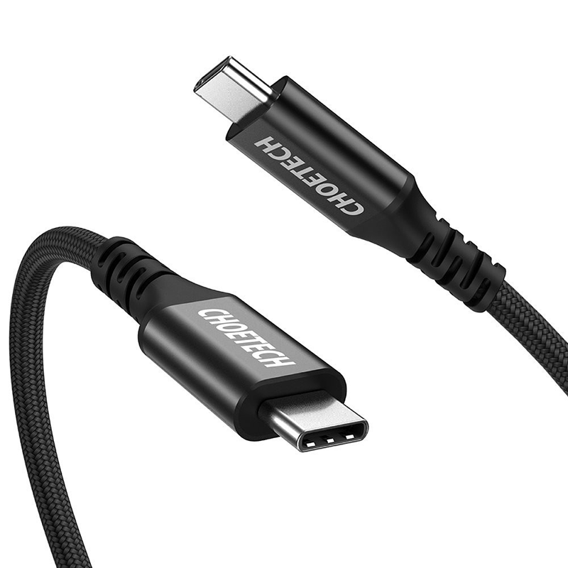 سلك شاحن تشويتيك من Type-C الى Type-C بطول 1م وقوة 60 واط - اسود