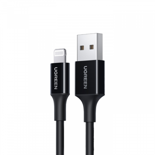 سلك شاحن يوجرين USB إلى آيفون بطول 2 م - أسود