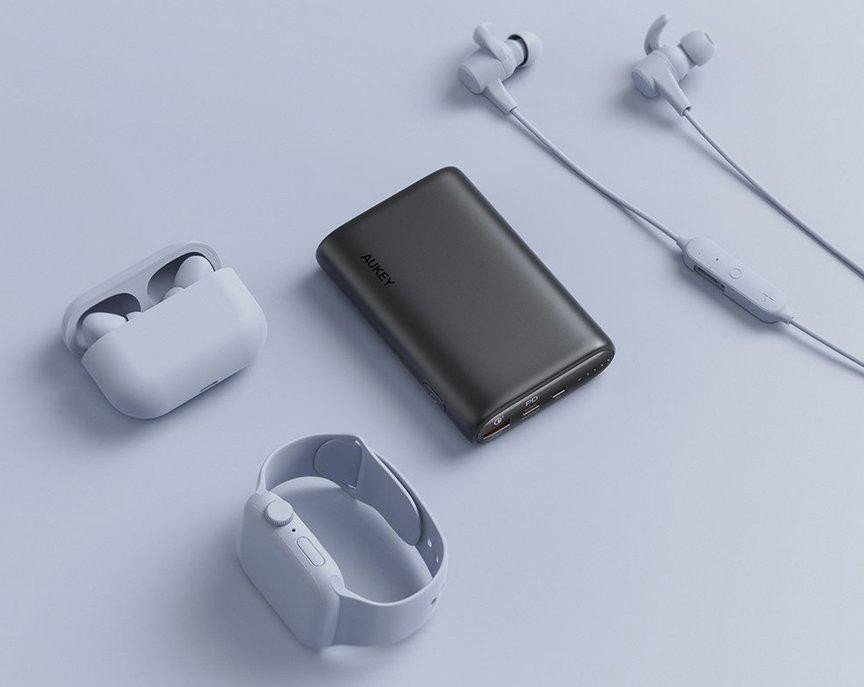 أوكي سبرينت جو بطارية متنقلة 15.000 ميللي أمبير مع منفذ PD USB-C بقدرة 20 واط Y39S أسود