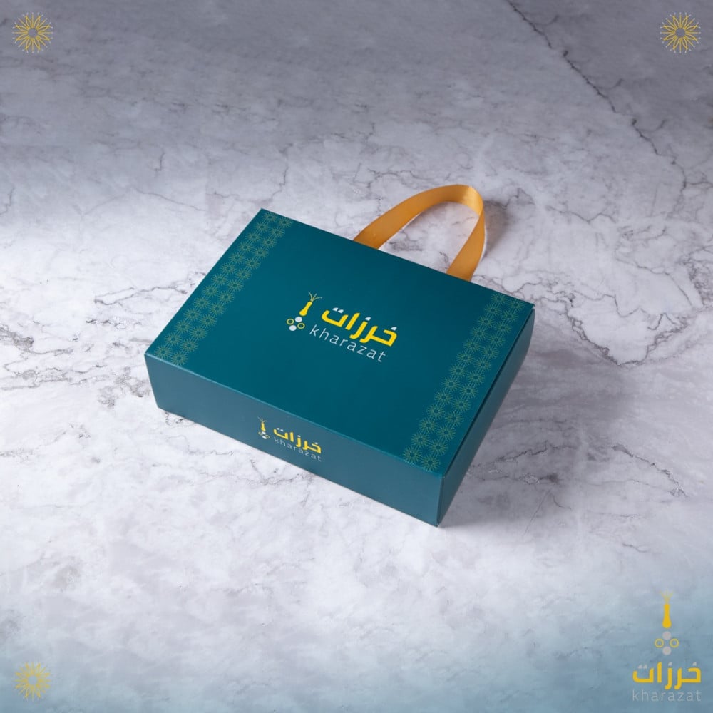 فاتوران بني معرق مع طربزونة فضة عيار 1000