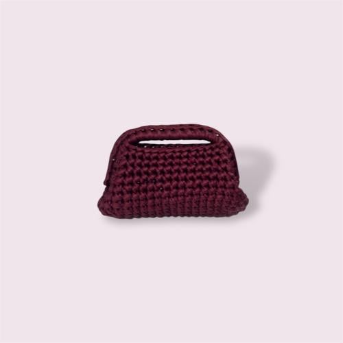 Burgundy clutch bag