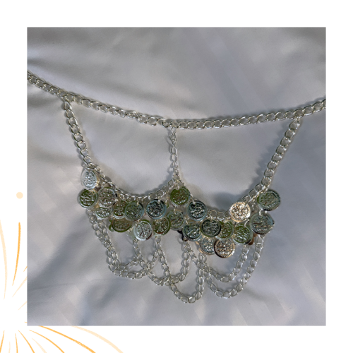 برقع معدني للرقص الشرقي