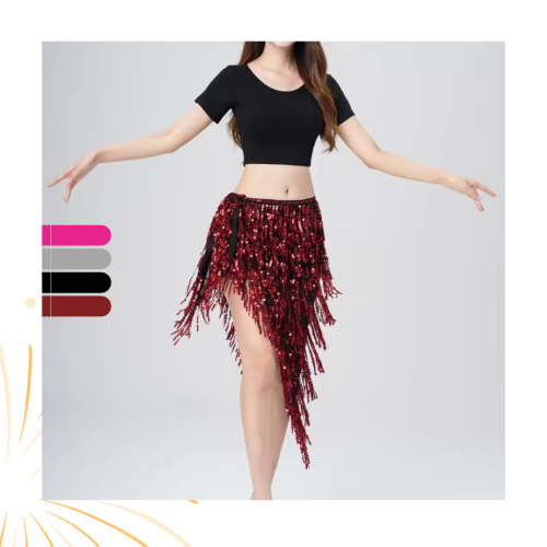 Silver Belly Dance Waist Tie