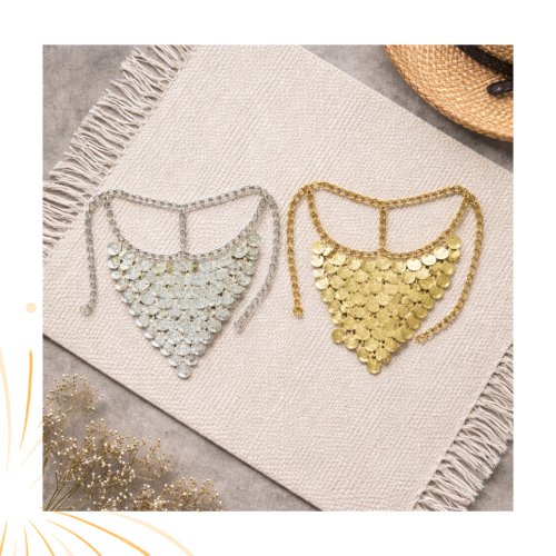 برقع معدني للرقص الشرقي