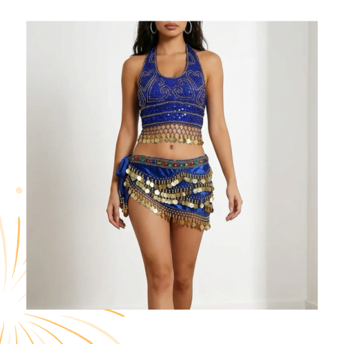 Short belly dance suit