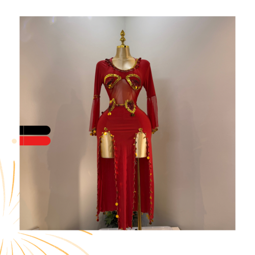 Multicolor Egyptian Dance Dress