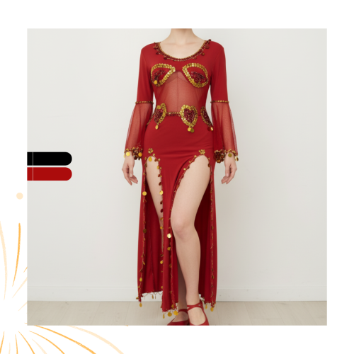 Multicolor Egyptian Dance Dress