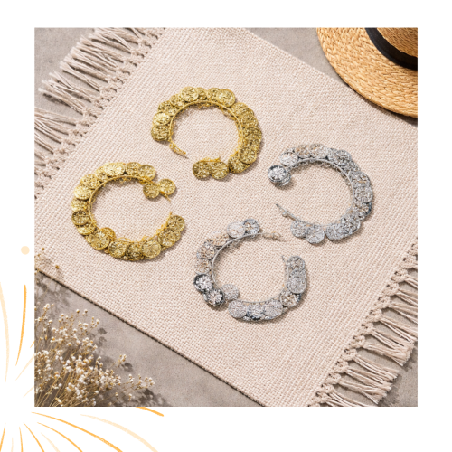 خلخال للرقص الشرقي ذهبي وفضي دور واحد