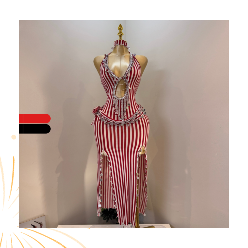 بدلة رقص مصرية مخططة