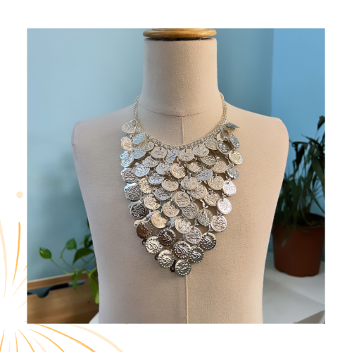 Silver belly dance chain (Kurdan)