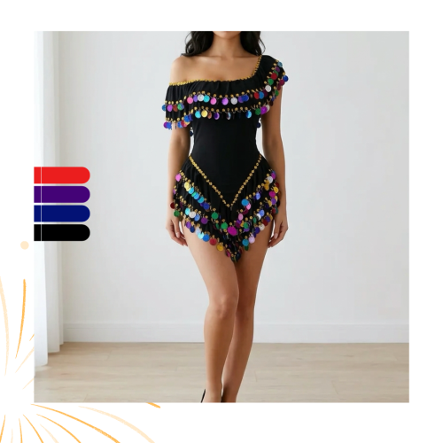 بدلة رقص اسكندراني نسائي متعدد الالوان