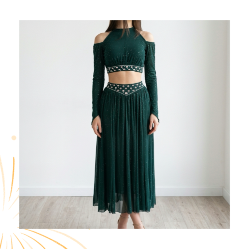 بدلة رقص شرقي لون اخضر