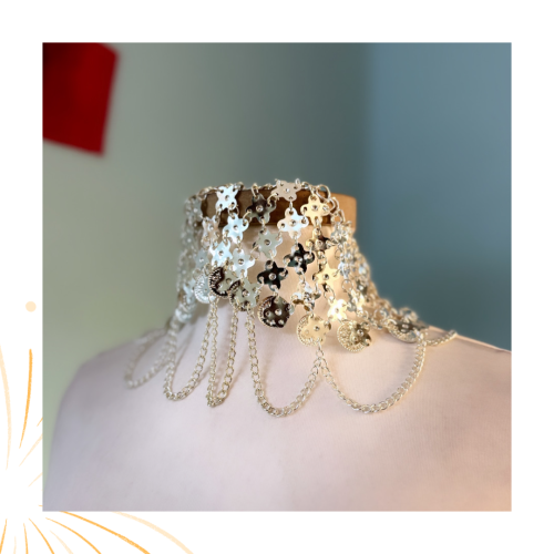 تاج الشعر للرقص الشرقي فضي