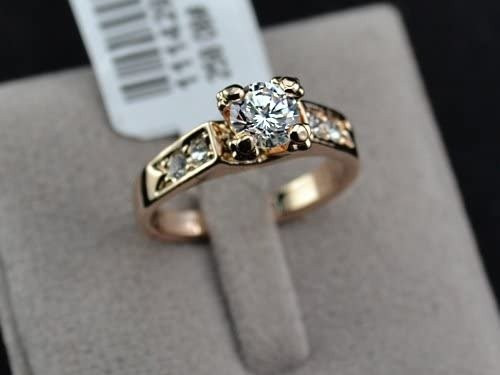 خاتم نسائي مطلي بالذهب مقاس 7 أمريكي RING GOLD PLATED SIZE 7