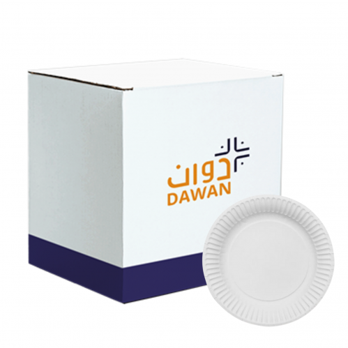 صحن ورقي مقاس 9/ 1200حبة بالكرتون