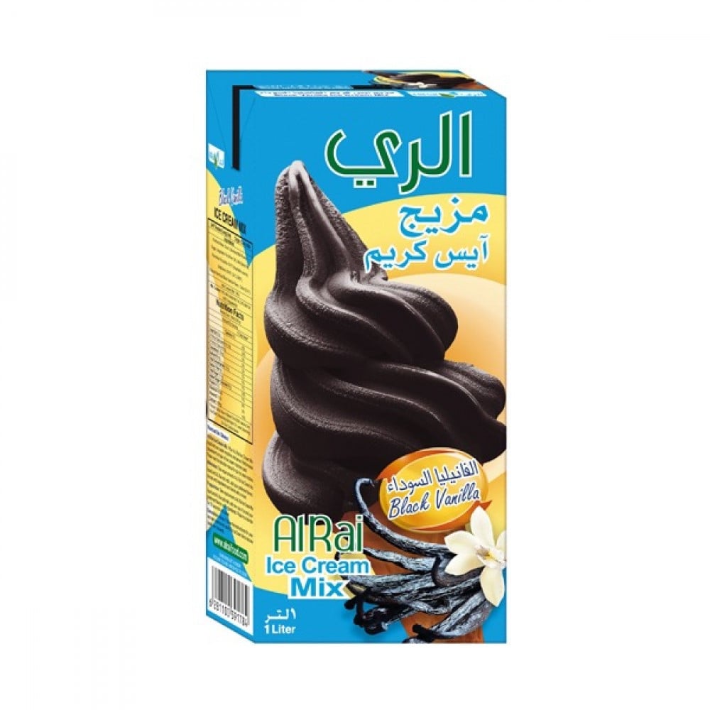 مزيج ايس كريم الري بنكهة الفانيلا السوداء