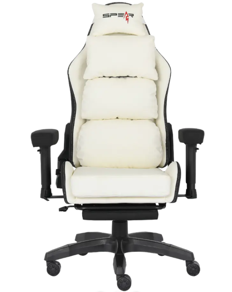 كرسي احترافي باللون الابيض | Spear Chair Footrest White