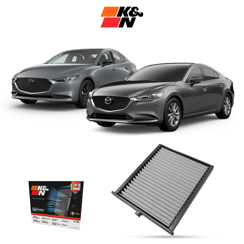 فلتر مكيف K&N مازدا 6,3 2014-2021 MAZDA قابل للغسل – أصلي لتحسين جودة الهواء داخل السيارة