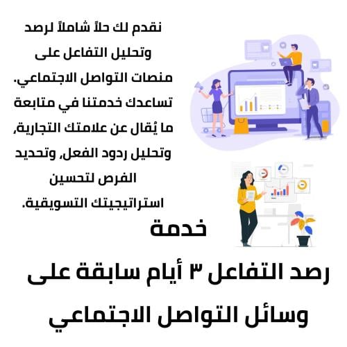 خدمة رصد التفاعل ٣ أيام سابقة على وسائل التواصل ال...