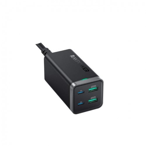منصة شحن 4 مداخل 65 واط USB PD راف باور
